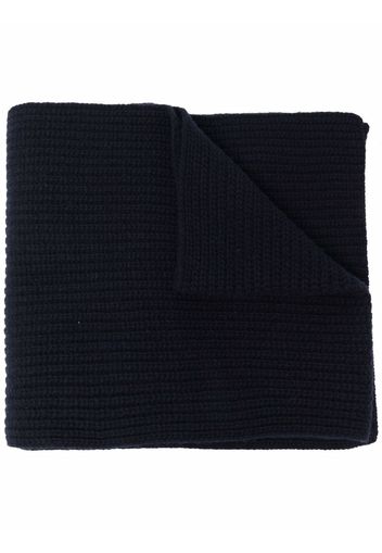 Closed ribbed knit scarf - 568 DARK NIGHT