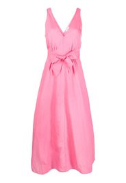 Closed V-neck sleeveless dress - Rosa