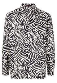 CLOT zebra-print patch-pocket shirt - Schwarz