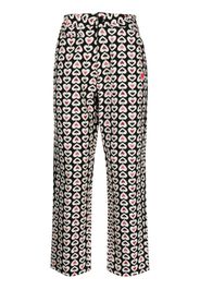 CLOT graphic-print straight-leg trousers - Schwarz