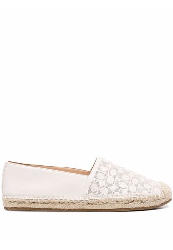 Coach Carley logo-print espadrilles - Nude