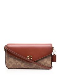 Coach monogram-pattern crossbody bag - Braun