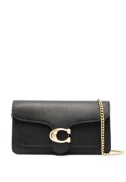 Coach logo-plaque crossbody bag - Schwarz