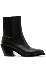 Coach 75mm pointed-toe leather ankle boots - Schwarz