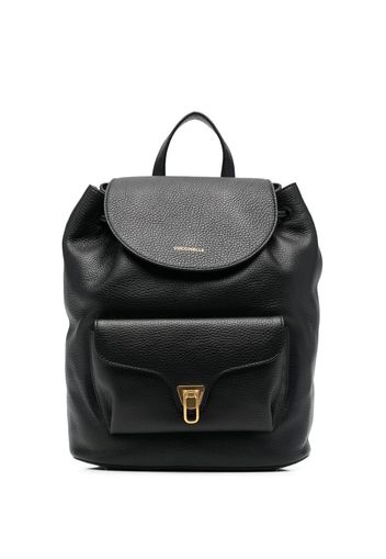 Coccinelle soft leather backpack - Schwarz