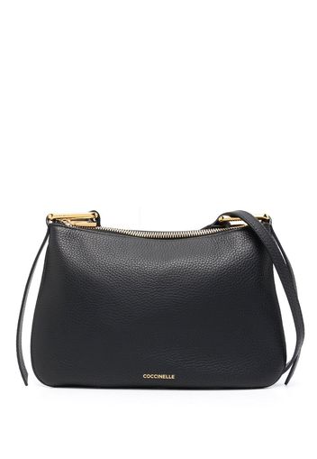 Coccinelle pebbled leather crossbody bag - Schwarz