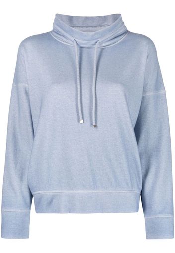 Colombo drawstring-neck long-sleeve sweatshirt - Blau