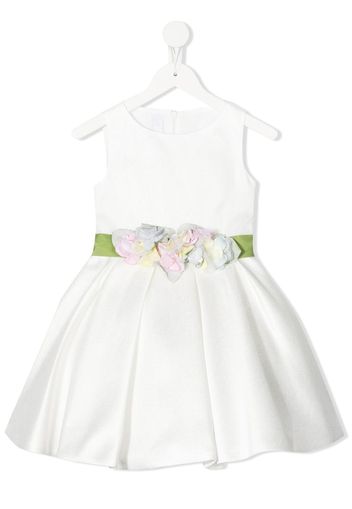 Colorichiari floral-appliqué sleeveless dress - Weiß