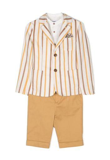 Colorichiari single-breasted short suit set - Gelb