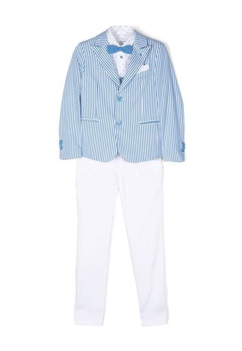 Colorichiari bow-tie single-breasted suit set - Blau