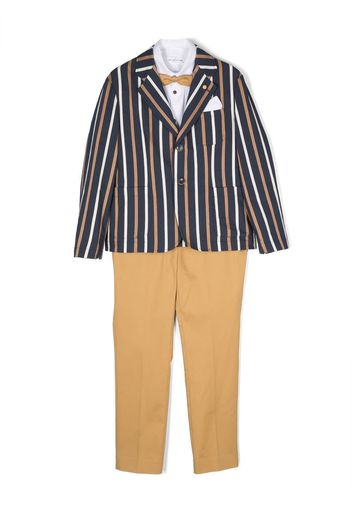 Colorichiari stripe-print three-piece suit - Blau