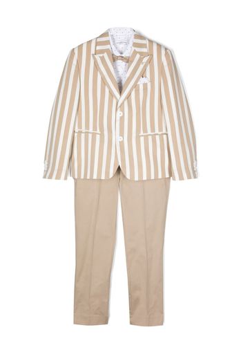 Colorichiari stripe-pattern suit set - Braun