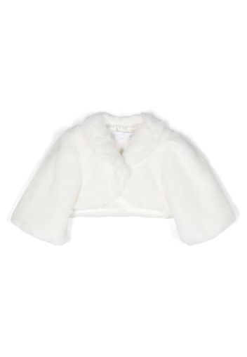 Colorichiari textured cropped jacket - Weiß