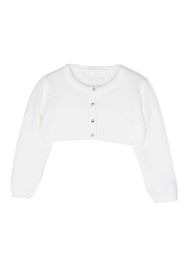 Colorichiari fine-knit cropped cardigan - Weiß