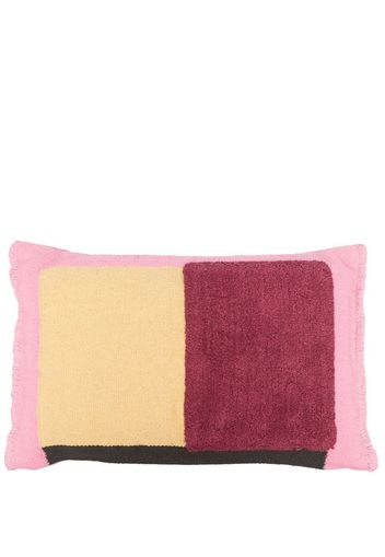 colville colour-block cotton-wool blend cushion - Rosa