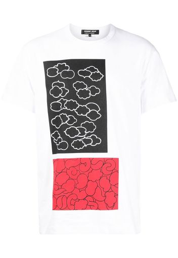 Comme Des Garçons Homme Deux graphic-print cotton T-shirt - Weiß