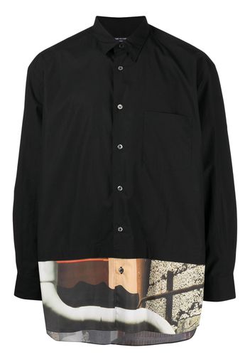 Comme Des Garçons Homme abstract-pattern long-sleeve shirt - Schwarz