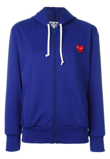 Comme Des Garçons Play Kapuzenpullover mit aufgesticktem Herz - Blau