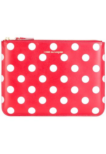 Comme Des Garçons Wallet Gepunktete Clutch - Rot