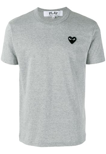 Comme Des Garçons Play T-Shirt mit Patch - Grau