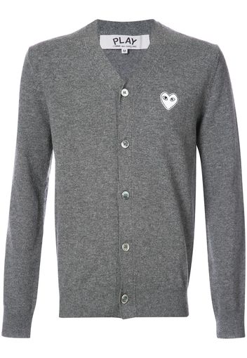 Comme Des Garçons Play Wollcardigan mit aufgesticktem Herz - Grau