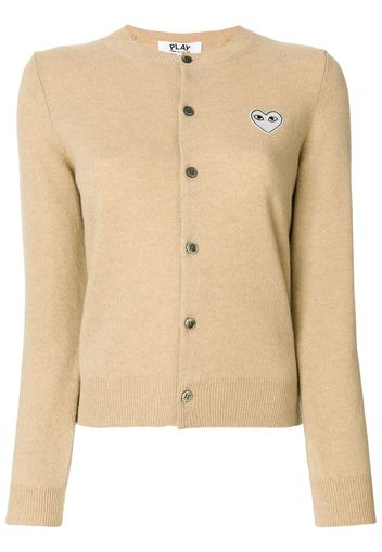 Comme Des Garçons Play Wollcardigan mit Herz-Patch - Nude