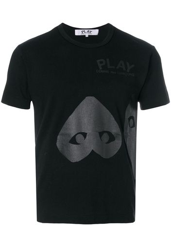 Comme Des Garçons Play T-Shirt mit Herz-Print - Schwarz