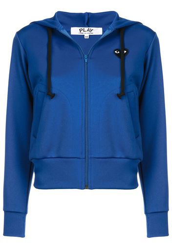 Comme Des Garçons Play Kapuzenjacke mit Herzmotiv - Blau