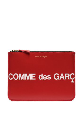 Comme Des Garçons Wallet Clutch mit Logo-Print - Rot