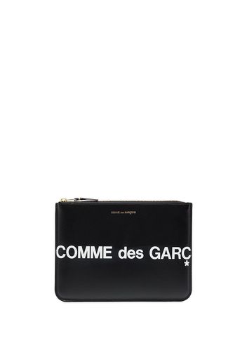 Comme Des Garçons Wallet Clutch mit Logo-Print - Schwarz