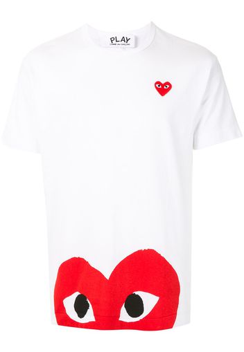 Comme Des Garçons Play T-Shirt mit Logo-Print - Weiß