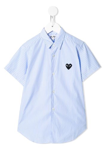 Comme Des Garçons Play Kids Hemd mit Logo - Blau