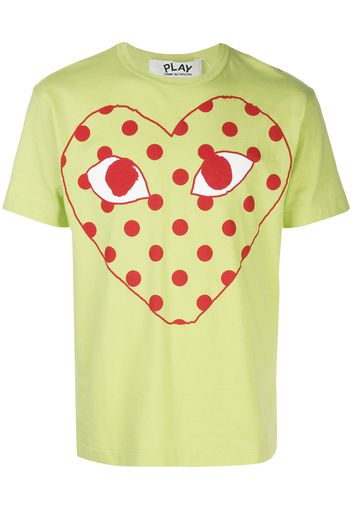 Comme Des Garçons Play T-Shirt mit Logo-Print - Grün