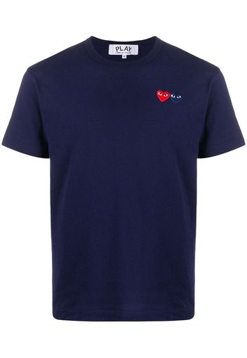 Comme Des Garçons Play T-Shirt mit Herz-Patch - Blau