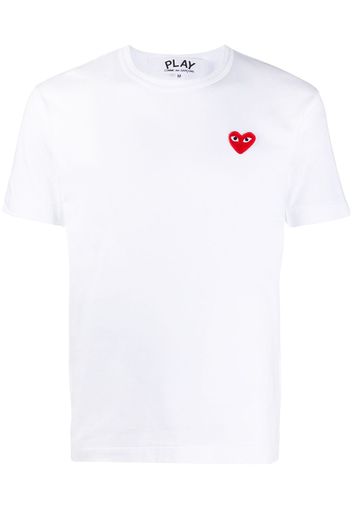 Comme Des Garçons Play T-Shirt mit Logo-Patch - Weiß