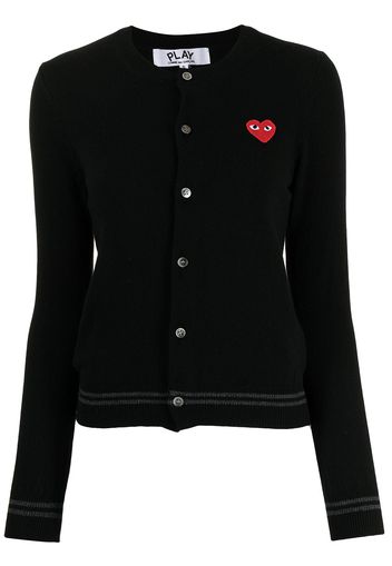 Comme Des Garçons Play Cardigan mit Logo-Stickerei - Schwarz