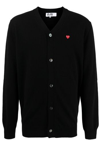 Comme Des Garçons Play logo patch cardigan - Schwarz