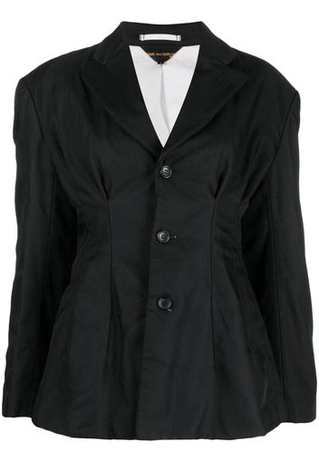 Comme Des Garçons button-up cotton blazer - Schwarz