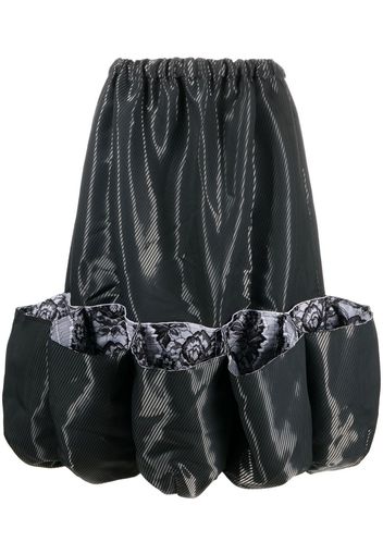 Comme Des Garçons puff hem lace-trim skirt - Schwarz