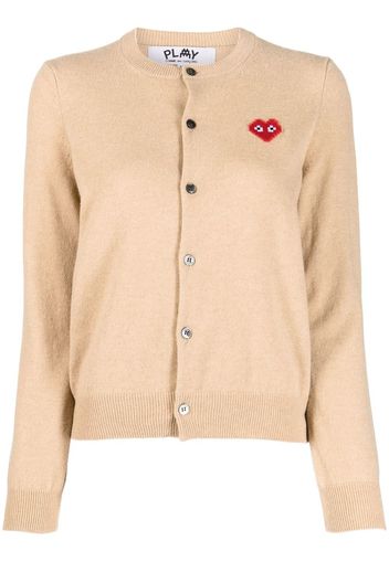 Comme Des Garçons Play logo-patch cardigan - Braun