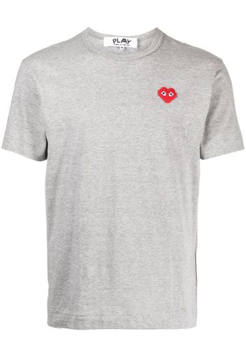 Comme Des Garçons Play logo-patch cotton T-shirt - Grau