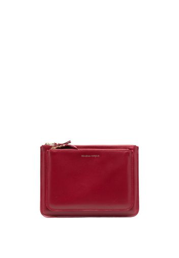 Comme Des Garçons Wallet double-zip leather wallet - Rot