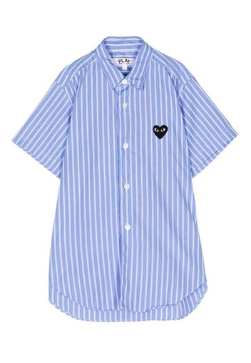 Comme Des Garçons Play striped short-sleeved shirt - Blau