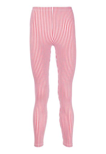 Comme Des Garçons Homme Plus vertical-stripe leggings - Rot