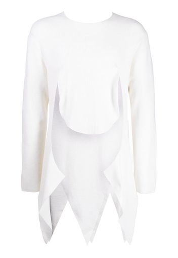 Comme Des Garçons Homme Plus cut-out asymmetric jumper - Weiß