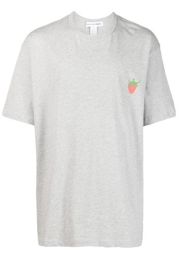 Comme Des Garçons Shirt strawberry-print cotton T-shirt - Grau