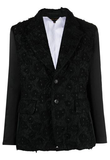 Comme Des Garçons embroidered single-breasted blazer - Schwarz