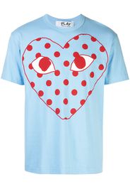 Comme Des Garçons Play T-Shirt mit Logo-Print - Blau