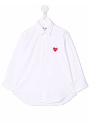 Comme Des Garçons Play Kids Hemd mit Herzdetail - Weiß