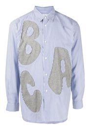 Comme Des Garçons Shirt alphabet patch-detail long-sleeve shirt - Blau